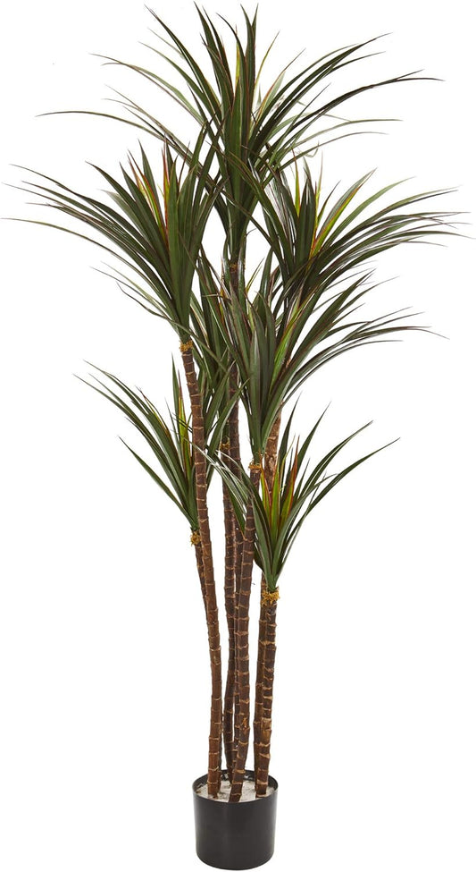 5.5’ Giant Yucca Artificial UV Resistant Silk Trees Green, 66 in. h x 25 in. w x 18 in. d