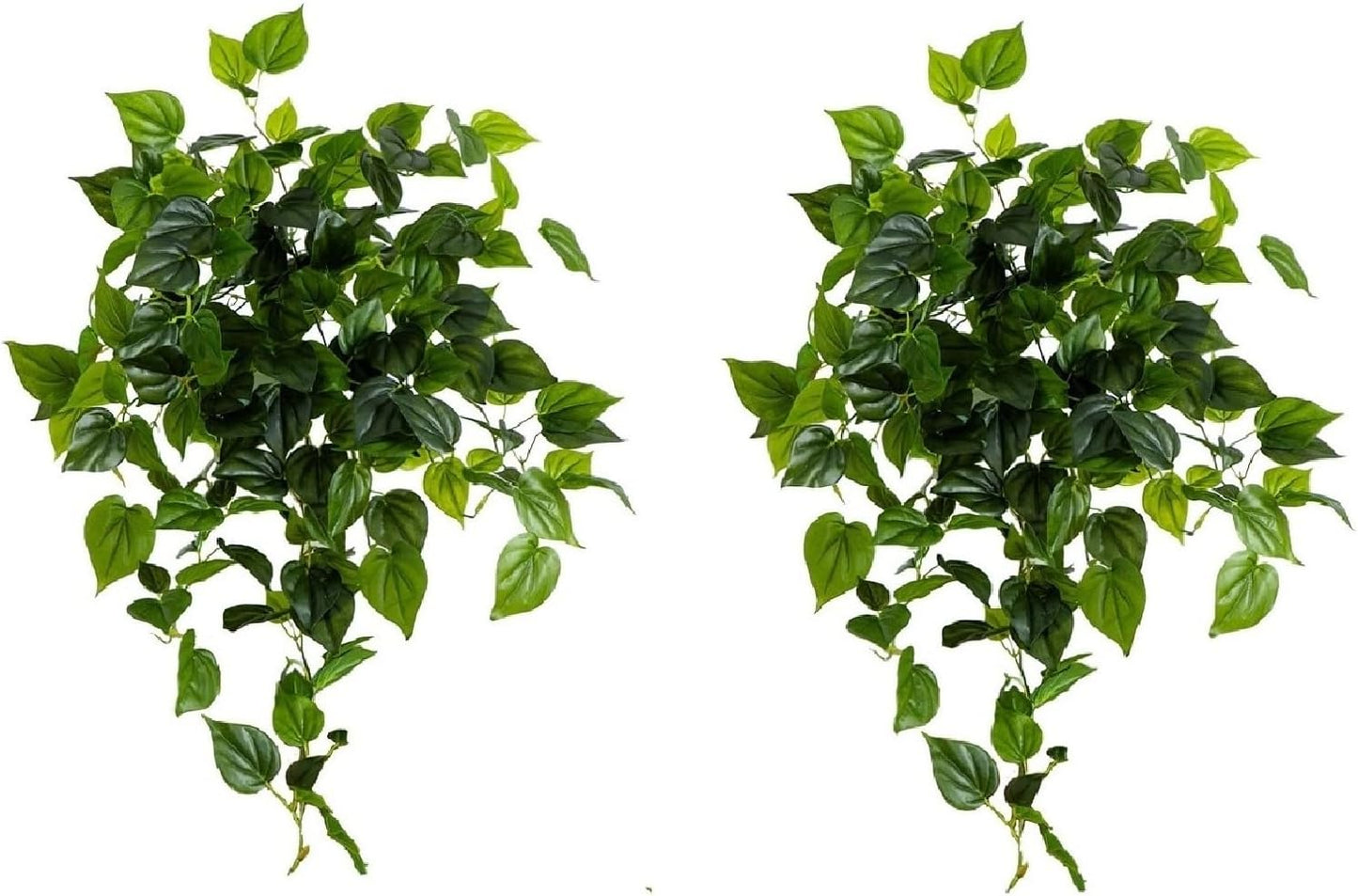 Nearly Natural 32-Inch UV Resistant Artificial Philodendron Hanging Plant Set of 2, Lifelike Greenery for Indoor and Outdoor Décor