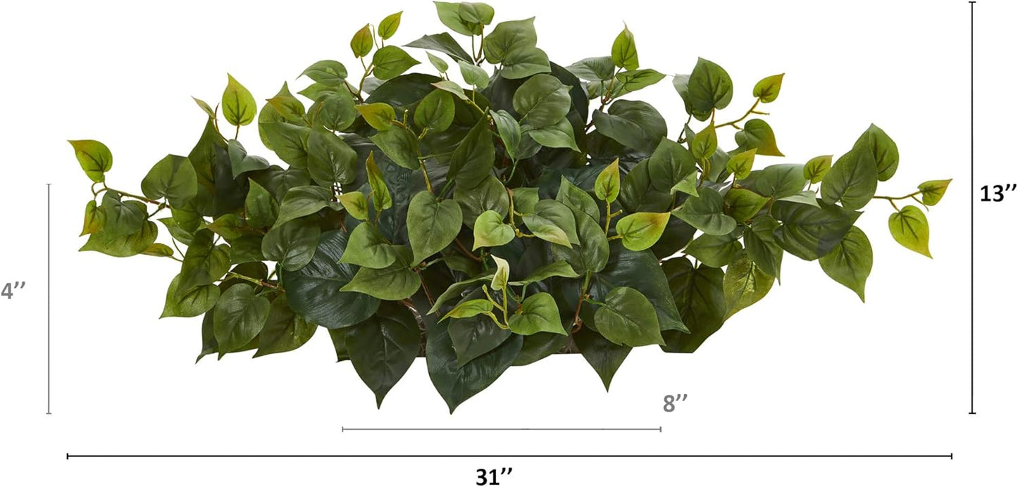 31in. Philodendron Artificial Ledge Plant