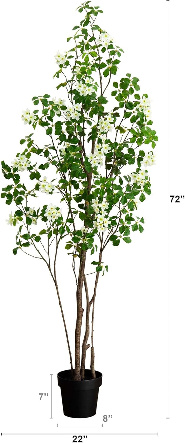 6ft. Artificial Dogwood Tree with Real Touch Leaves