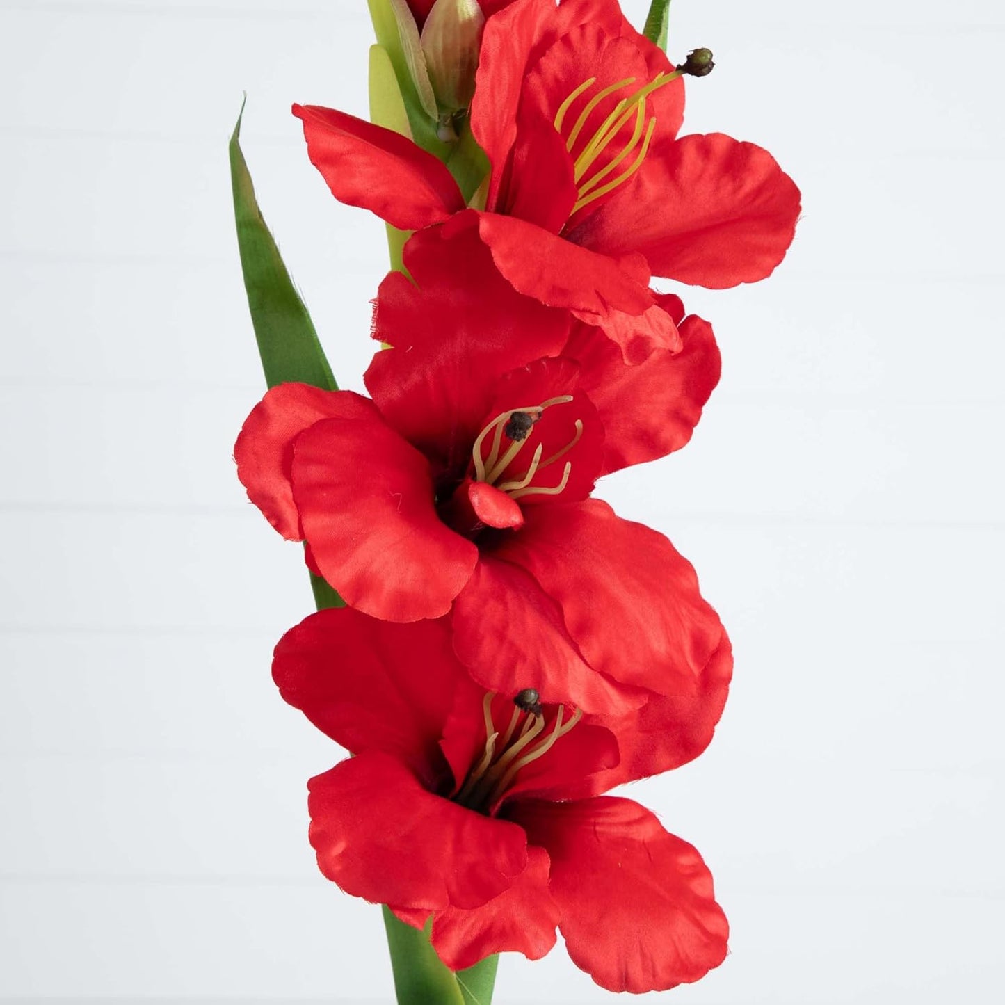 45-in Artificial Gladiolus Flower Stems, Set of 3 Long Stem Artificial Flowers for Home or Office Décor, Faux Gladiolus Flower Stems in No50