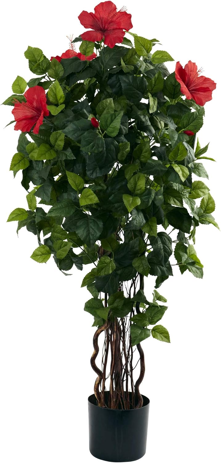 4’ Hibiscus Artificial Tree, 4ft, Green