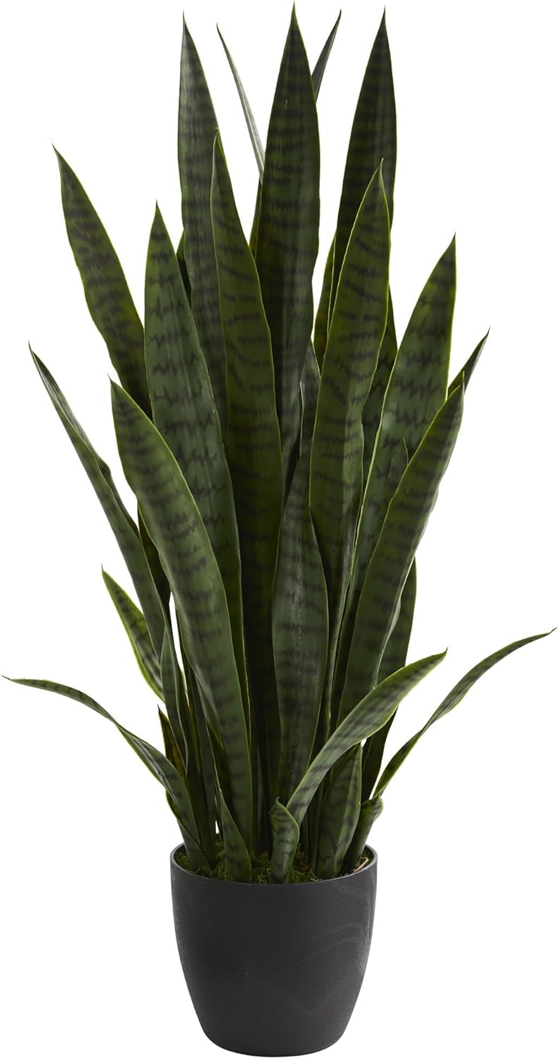 38 in. Sansevieria Artificial Silk Plants, Green No50