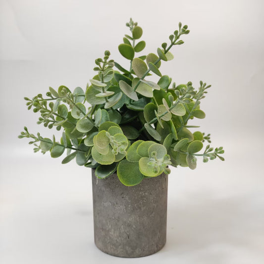20cm Artificial Eucalyptus Potted Plant | Eco-Friendly Pulp Pot | Nordic/Ins Style Home Decor | Faux Greenery