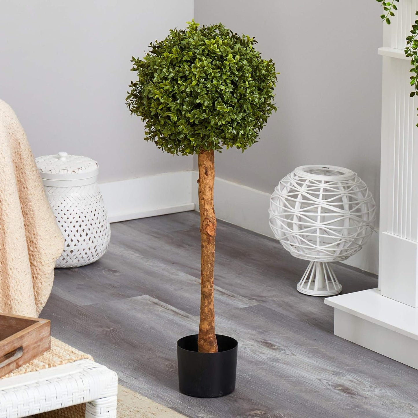 3ft. Boxwood Ball Topiary Artificial Tree (Indoor/Outdoor)