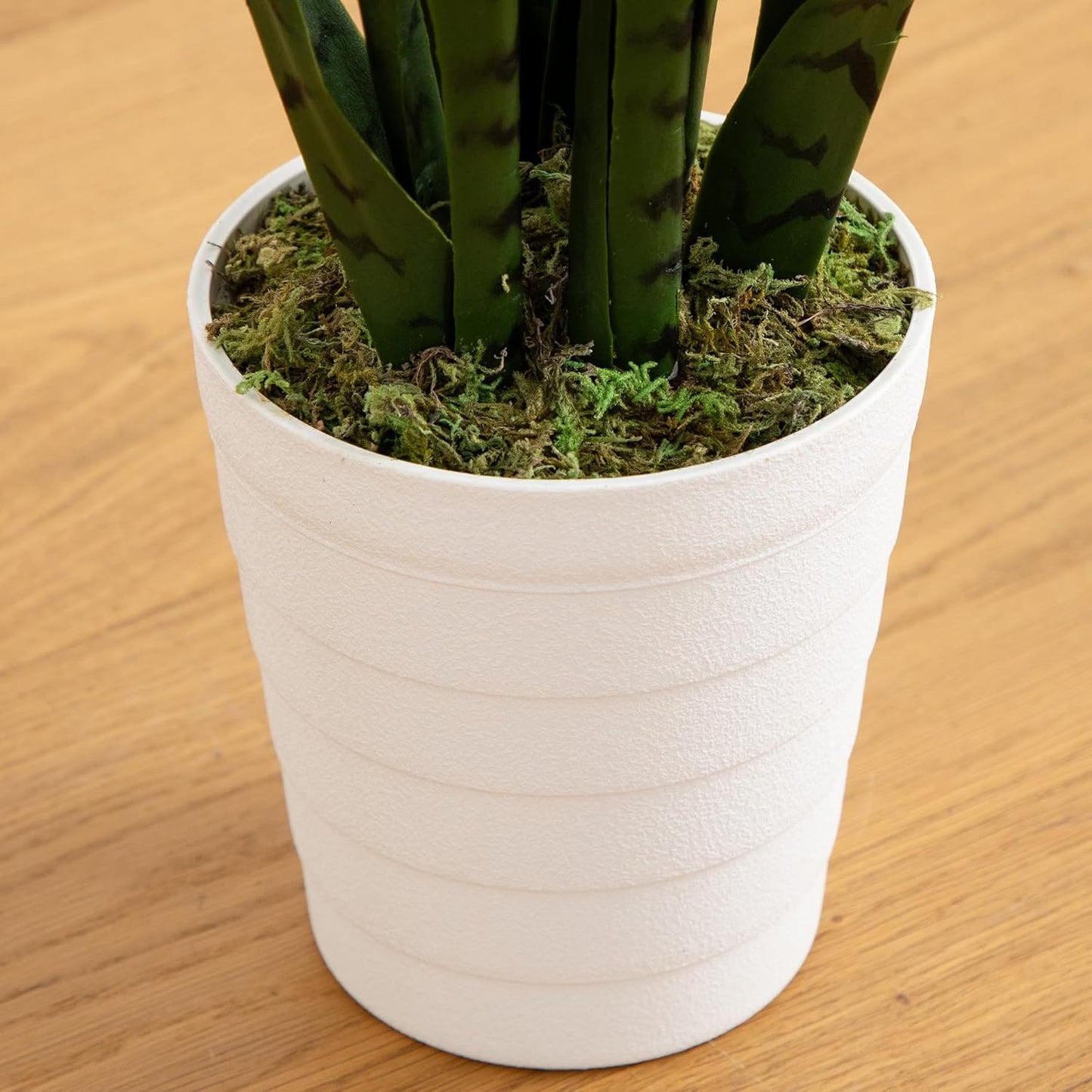 2-ft Artificial Snake Plant for Outdoors, Indoor/Outdoor UV Resistant Sansevieria, 24-in Faux Snake Plant for Outdoor Porch and Deck De