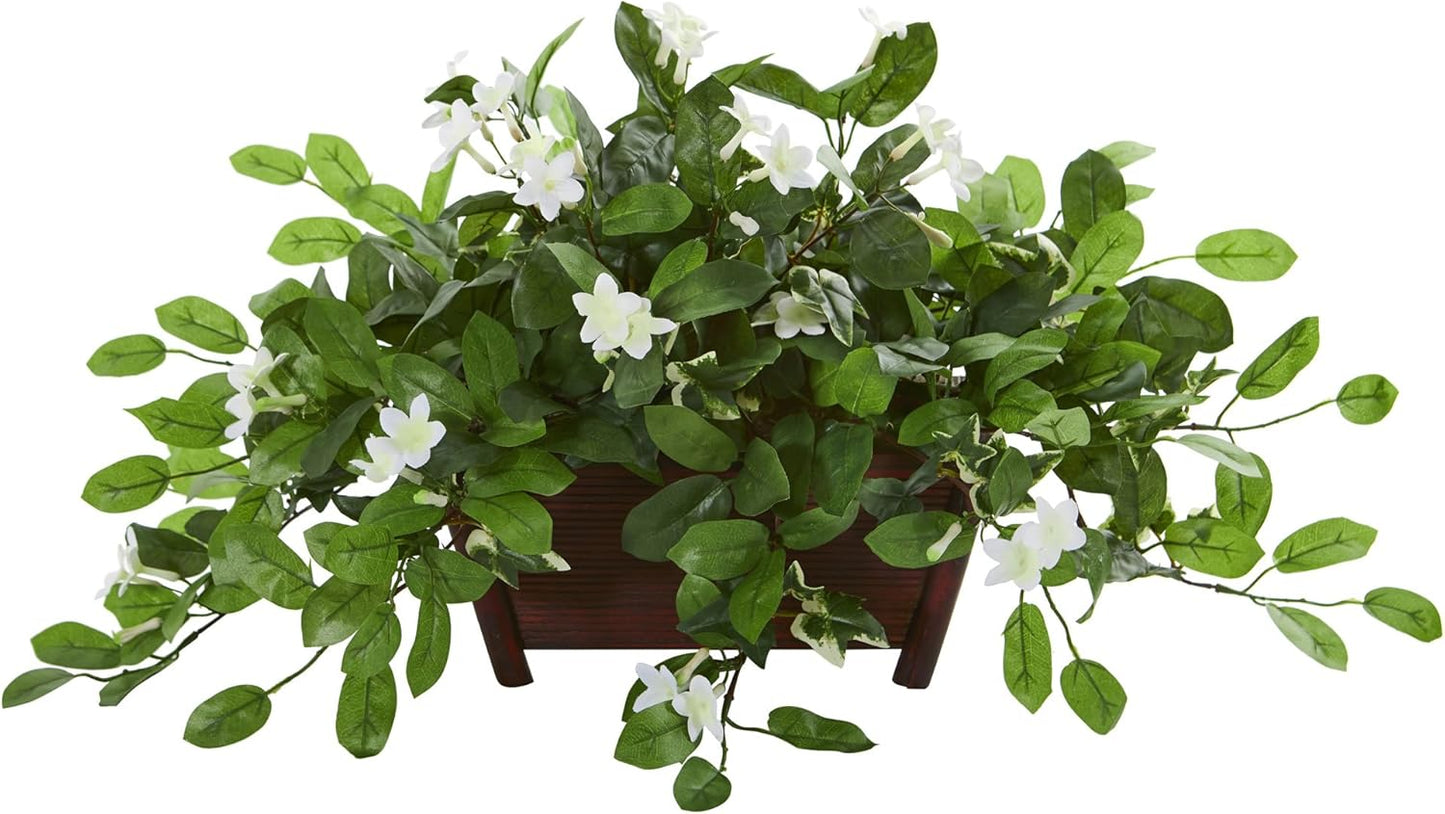 Mix Stephanotis Artificial Plant in Decorative Planter