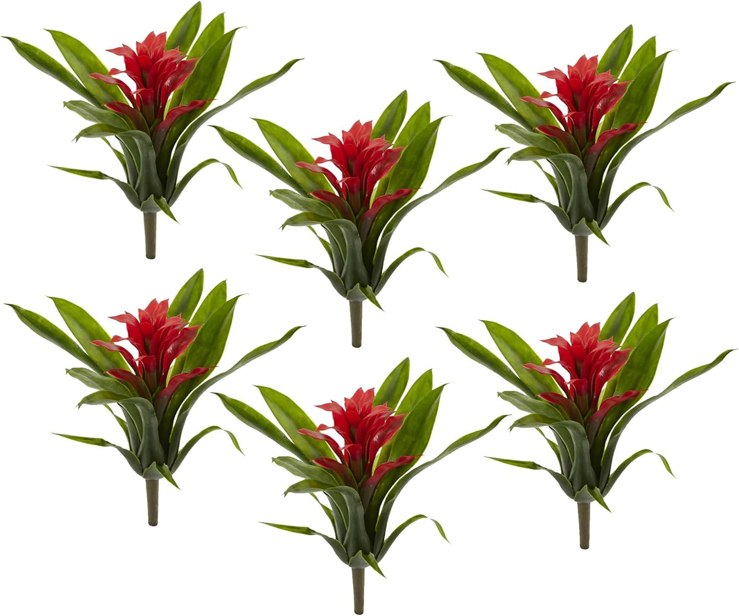 11in. Bromeliad Artificial Flower Stem, Set of 6 No50