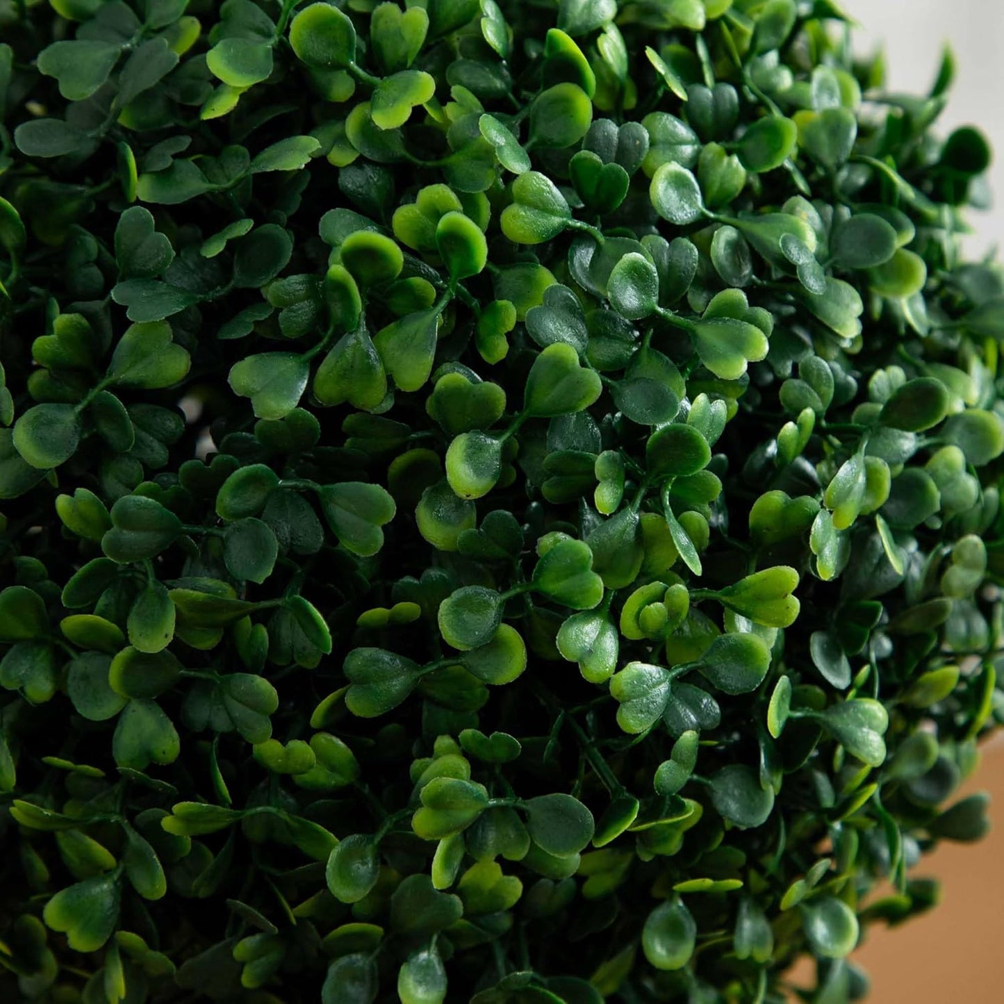 35IN Artificial Double Boxwood Topiary Ball Tree, Fake Topiary Plant for Indoor Home Décor in Black Nursery Planter