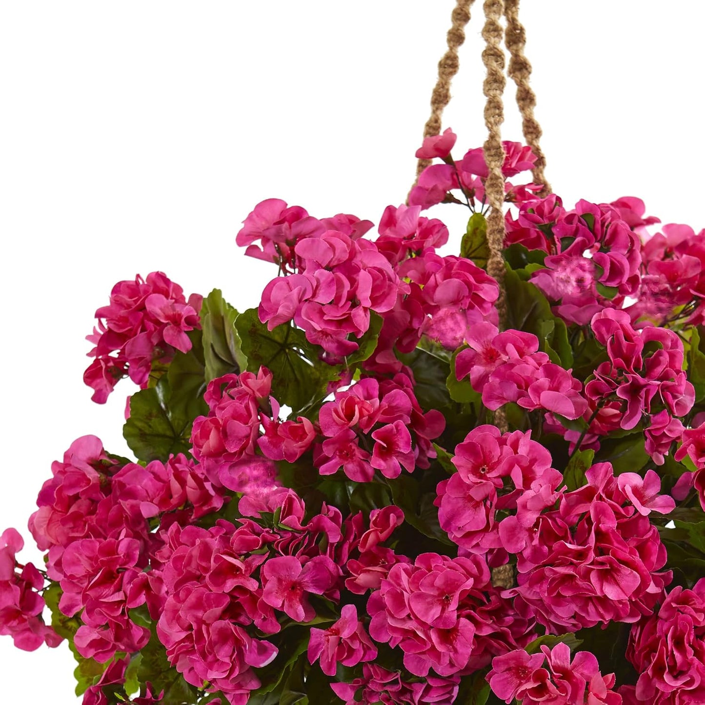 Geranium Hanging Basket Artificial Plant UV Resistant (Indoor/Outdoor)