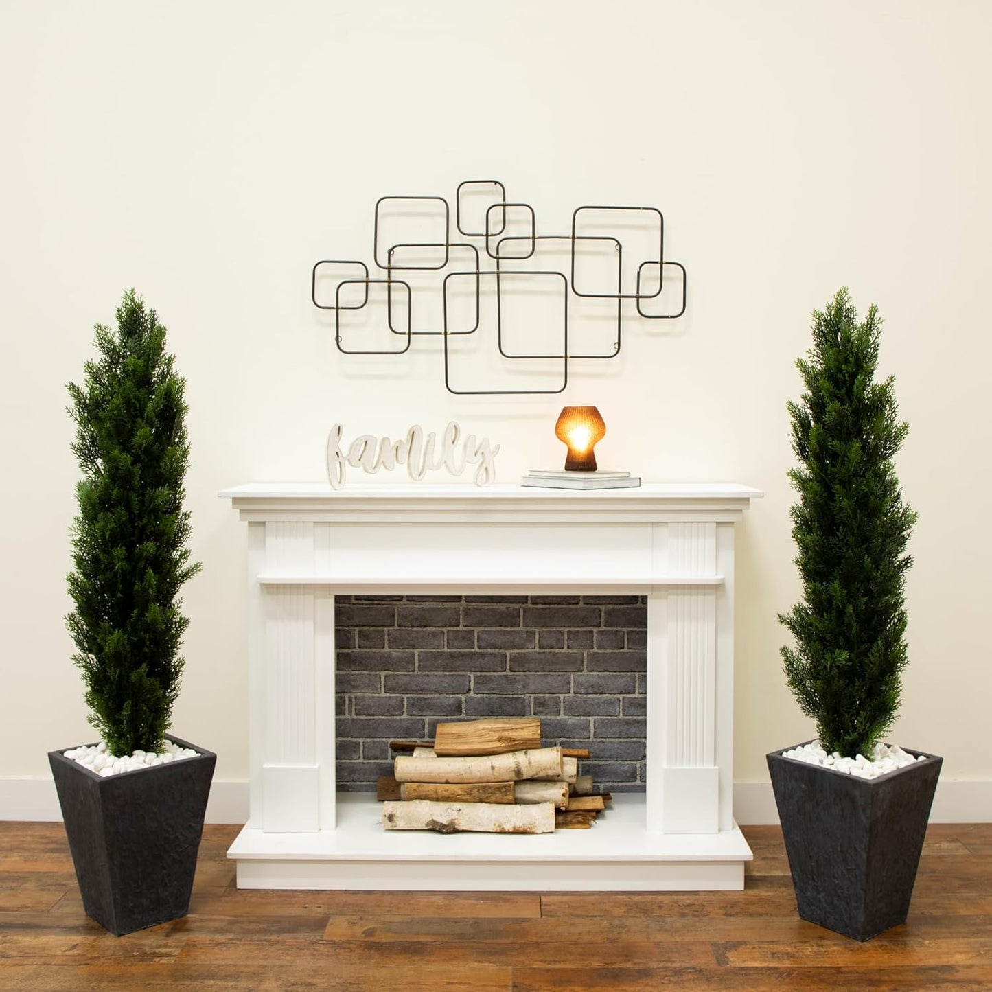 4ft Cedar Topiary Artificial Trees, UV Resistant, Indoor/Outdoor Decor, Set of 2, Wear-Resistant, Realistic Design, No Maintenance Requ