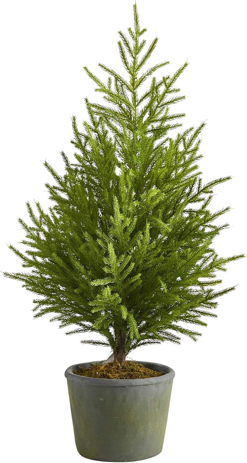 3ft. Norfolk Island Pine Natural Look Artificial Tree in Decorative Planter