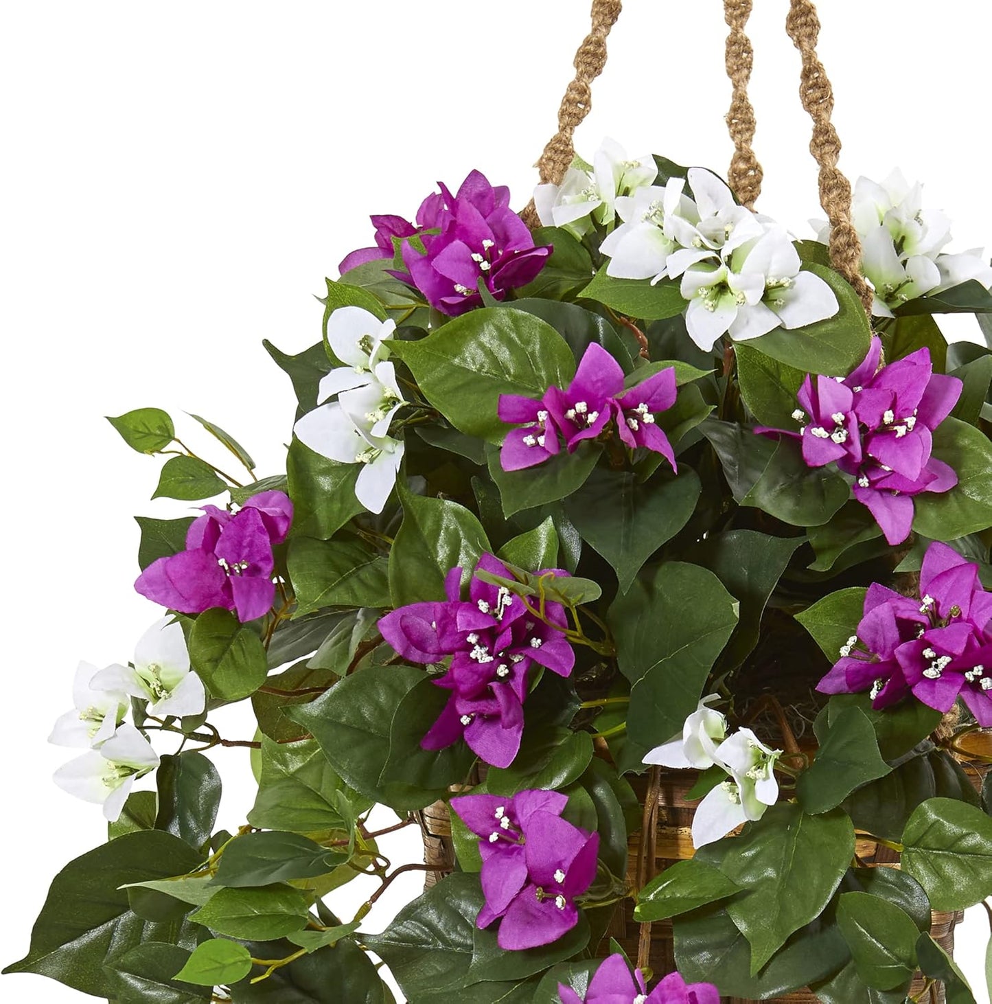 30in. Mixed Bougainvillea Artificial Plant Hanging Basket