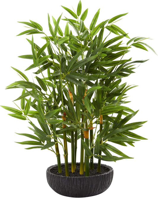 20” Bamboo Artificial Silk Plants, Green