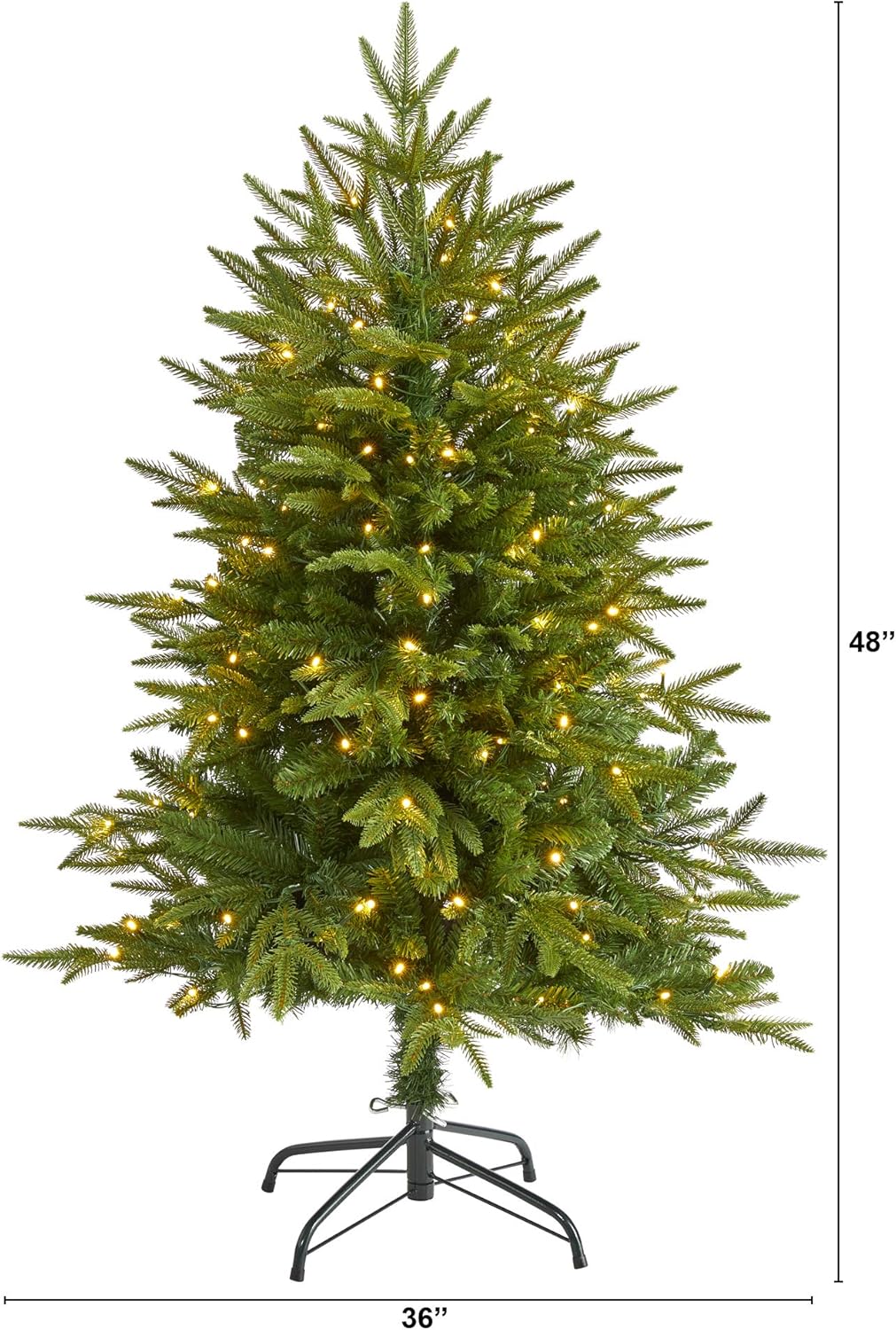 4ft. Colorado Mountain Fir Natural Look Artificial Christmas Tree with 150 Clear LED Lights