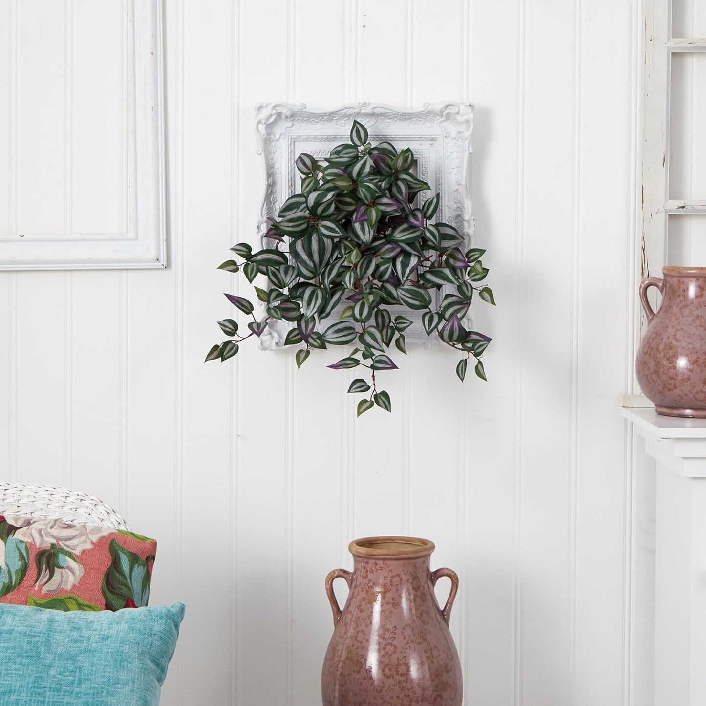 23in. Wandering Jew Hanging Artificial Plant (Set of 4)