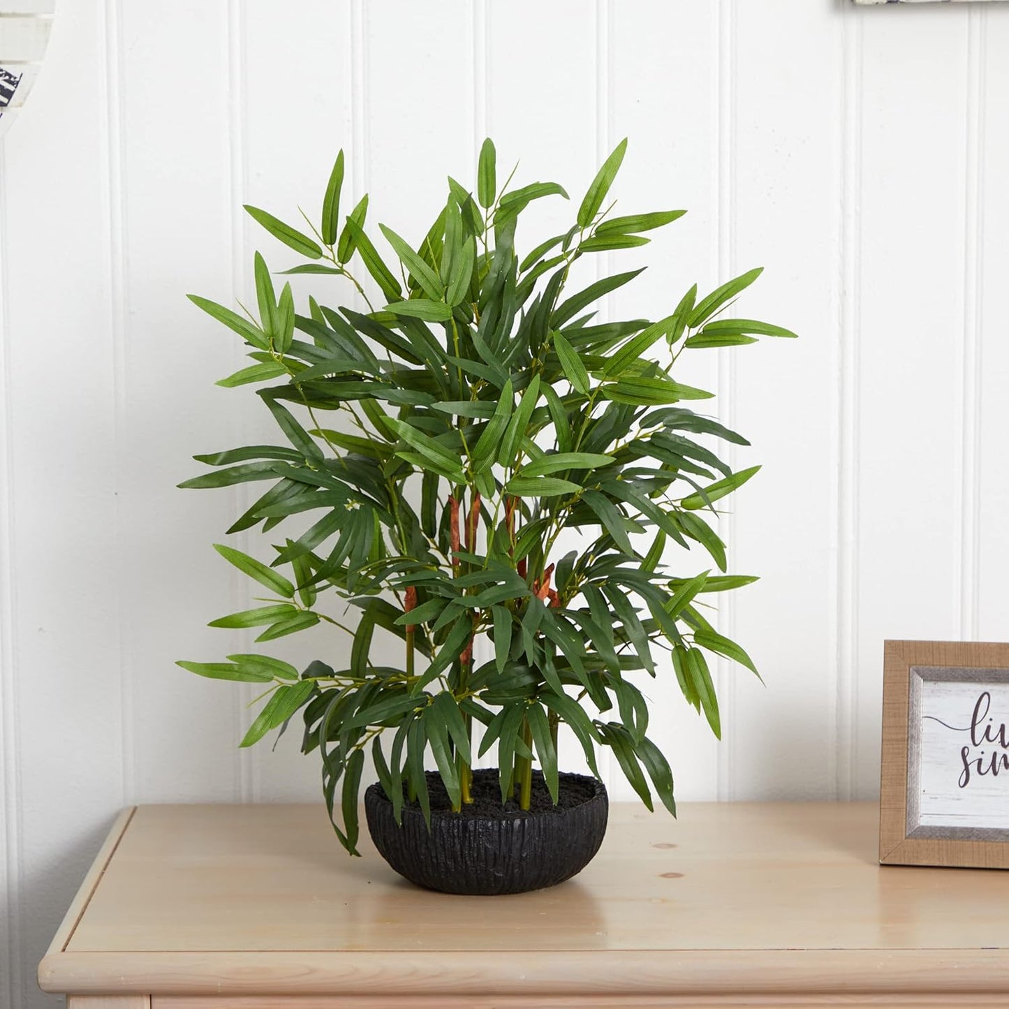 20” Bamboo Artificial Silk Plants, Green