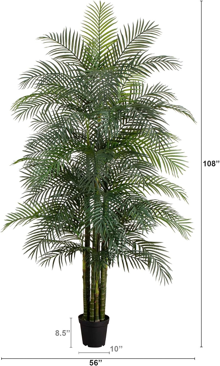 9ft. UV Resistant Artificial Areca Palm Tree (Indoor/Outdoor) No50