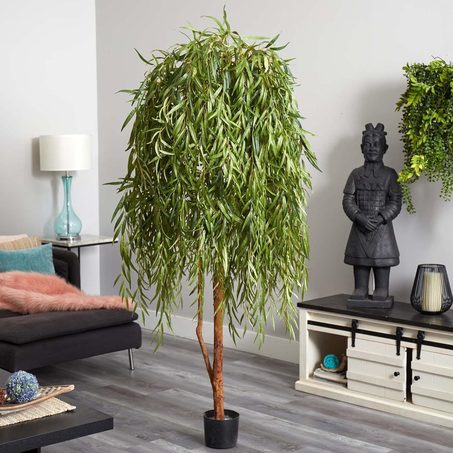 7ft. Willow Artificial Silk Trees, Green