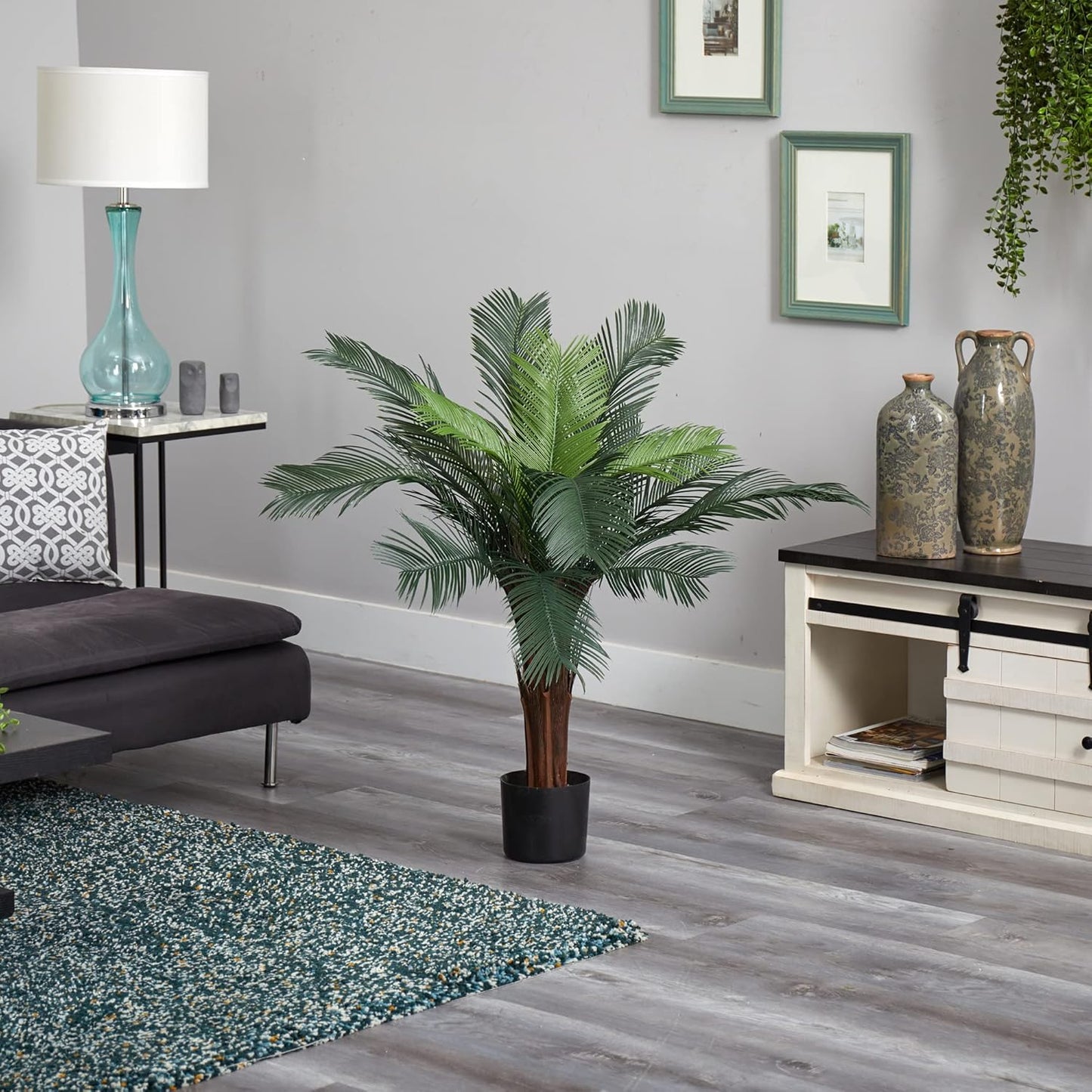 6817 Cycas Indoor/Outdoor UV Resistant Tree, 3',Green