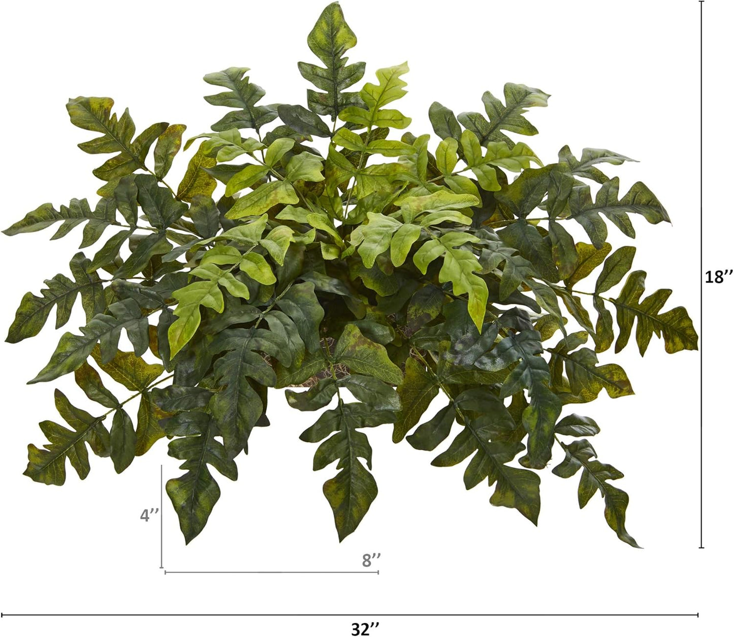 32in. Holly Fern Artificial Ledge Plant