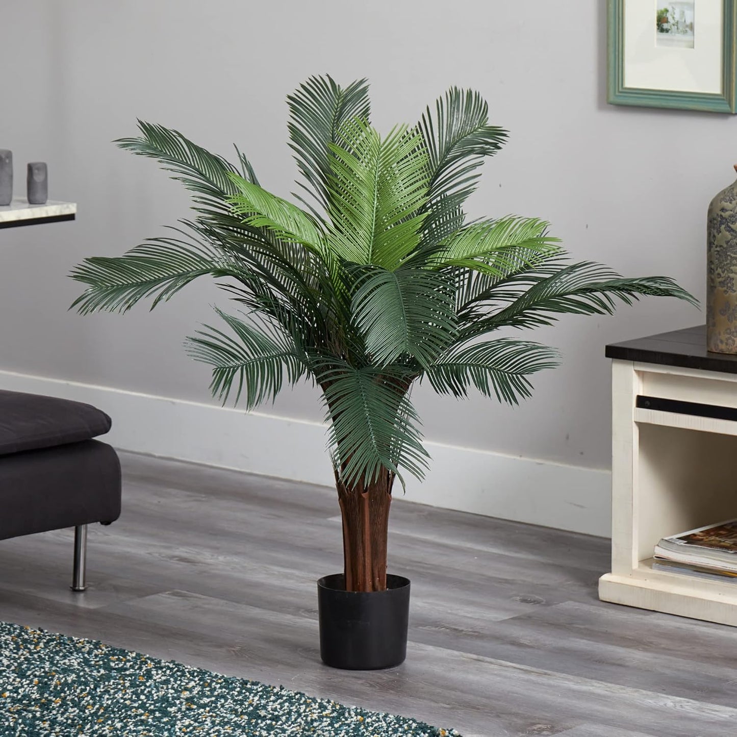 6817 Cycas Indoor/Outdoor UV Resistant Tree, 3',Green
