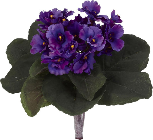 9” African Violet (Set of 6) Artificial Plant, Purple