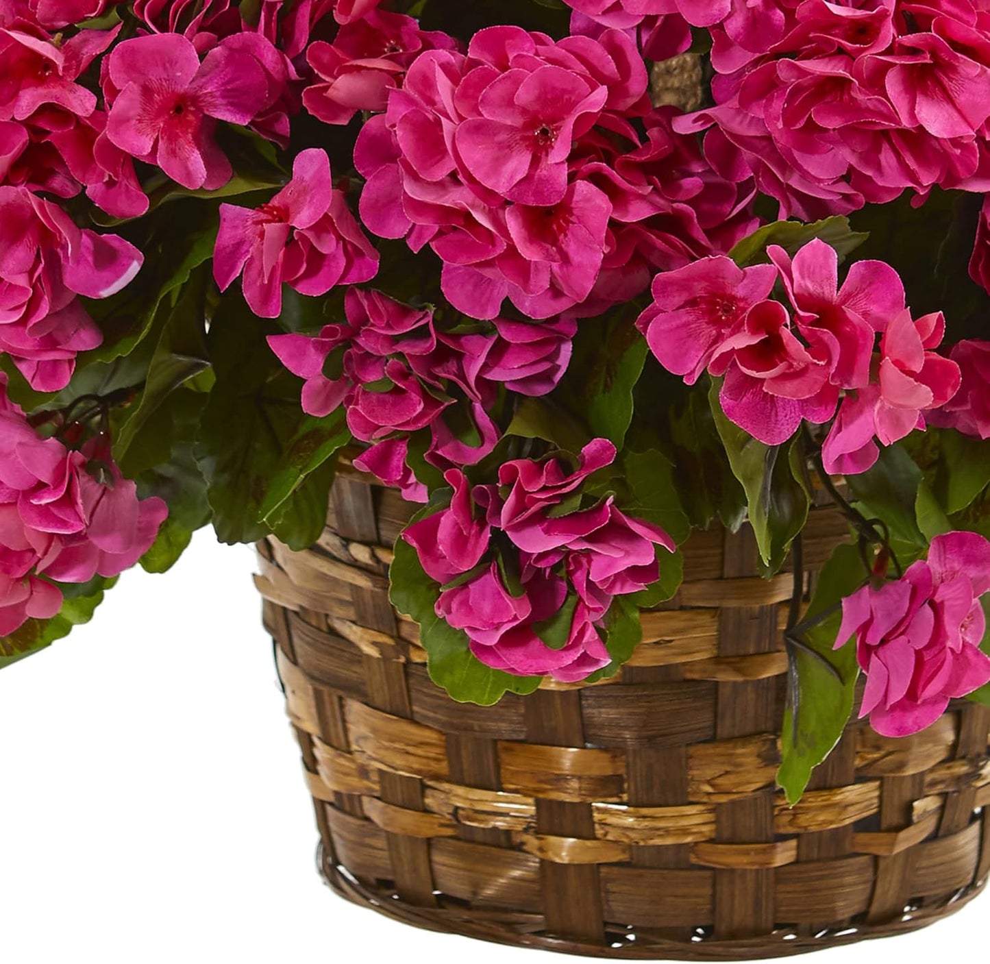 Geranium Hanging Basket Artificial Plant UV Resistant (Indoor/Outdoor)