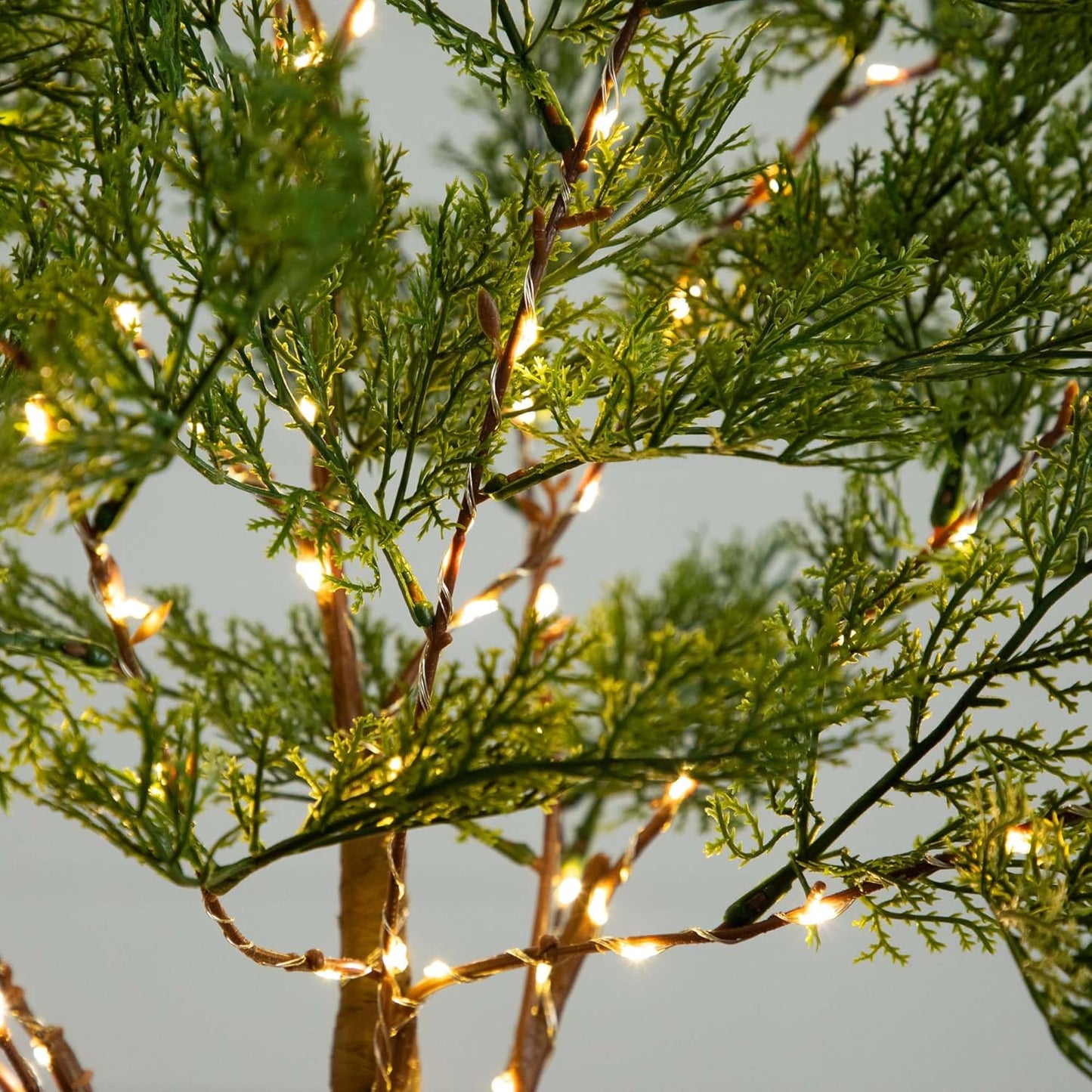 3ft. Lighted Artificial Cypress Tree with 120 Warm White LED Lights