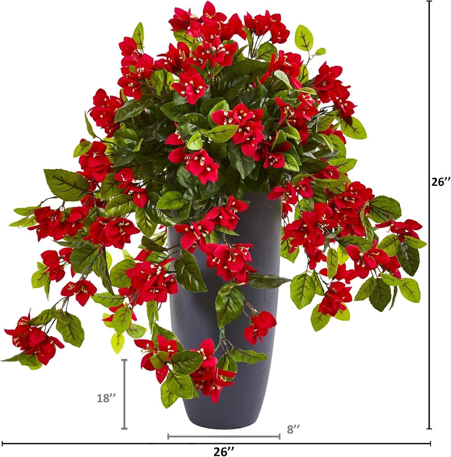 26in. Bougainvillea Artificial Plant in Planter UV Resistant (Indoor/Outdoor)