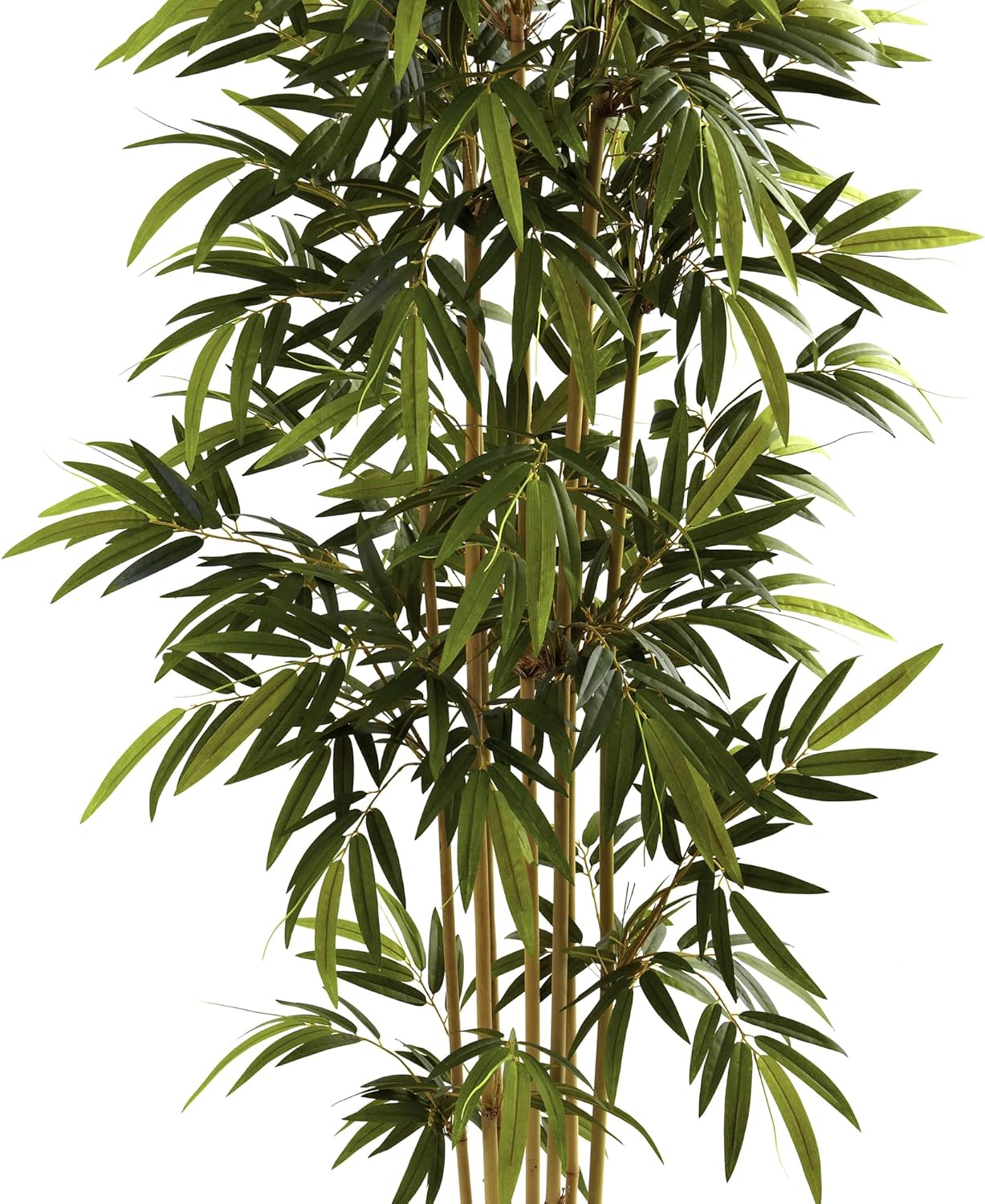 6FT Artificial Bamboo Tree for Indoor Home Décor, Fake Bamboo Floor Plant with Natural Trunks and Over 1,000 Realistic Leaves in Black