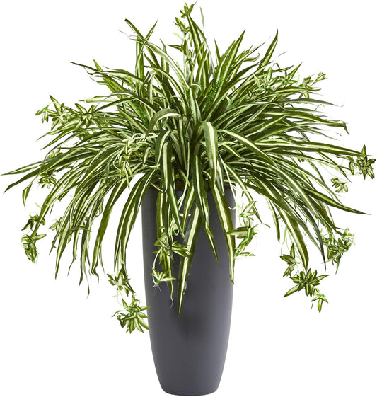33in. Spider Artificial Plant in Cylinder Planter