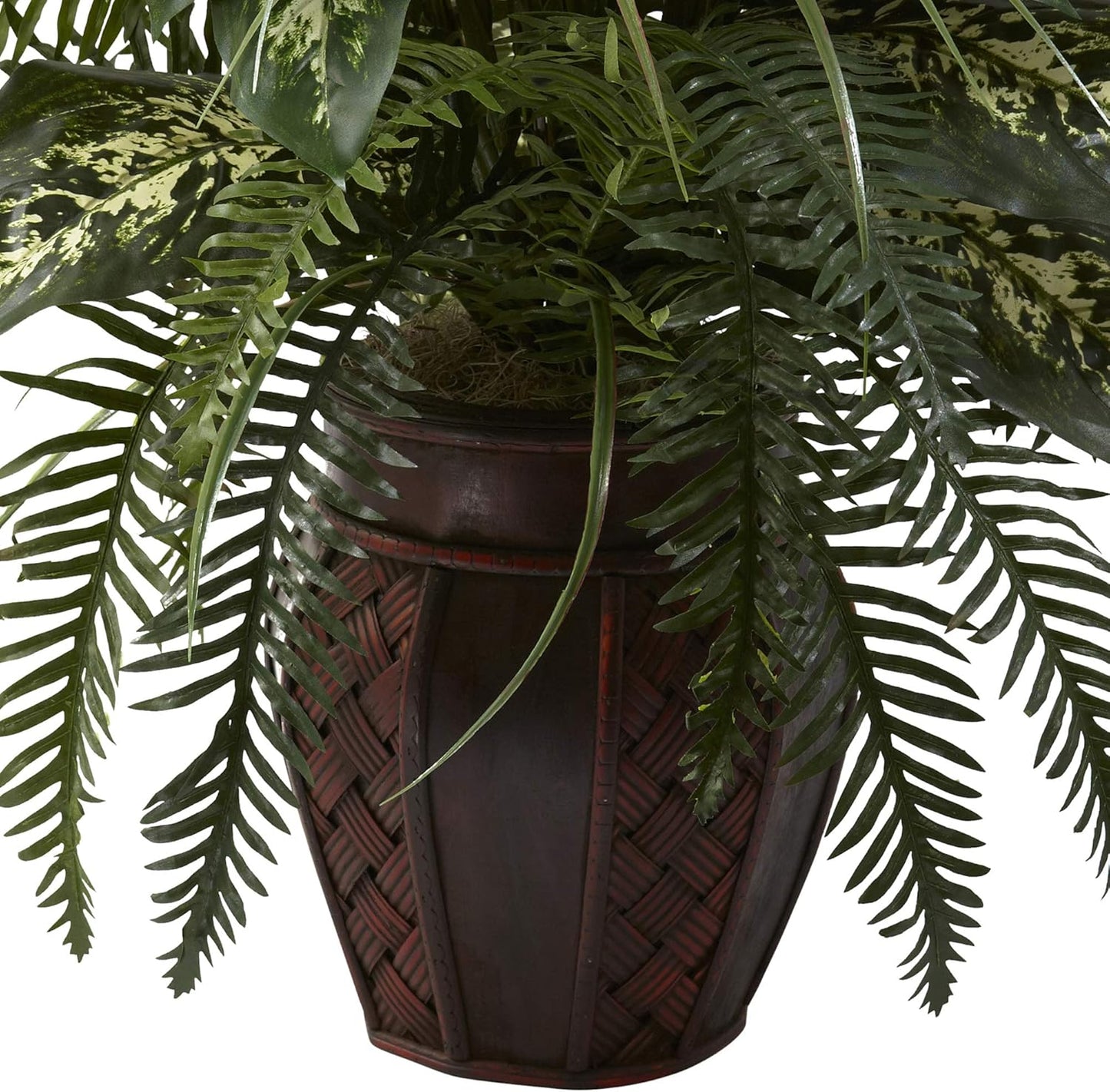 6727 3ft. Mixed Greens & Cattails with Planter, 26 x 26 x 36 inches, Green No50