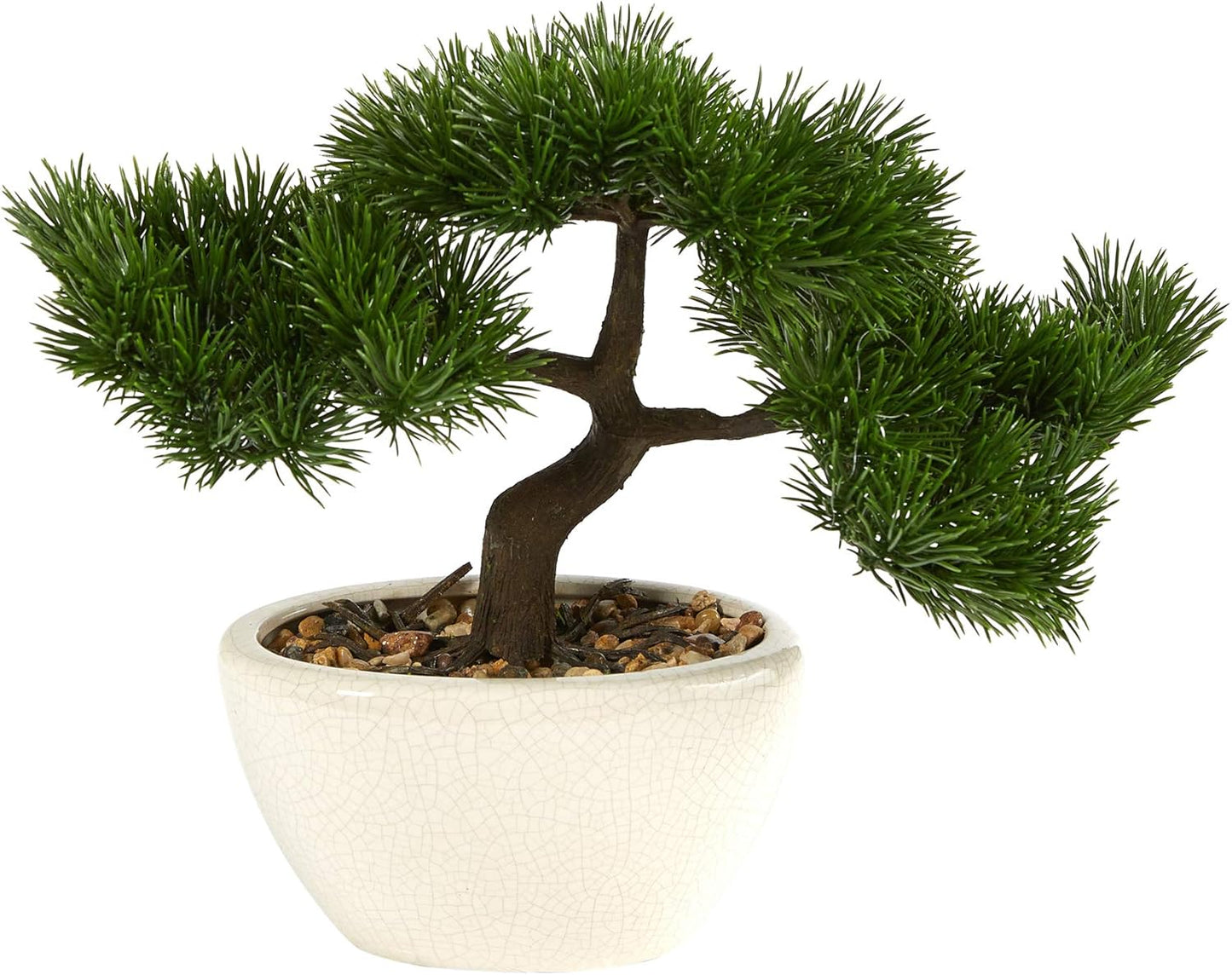 10in. Cedar Bonsai Artificial Tree in Decorative Planter, Green