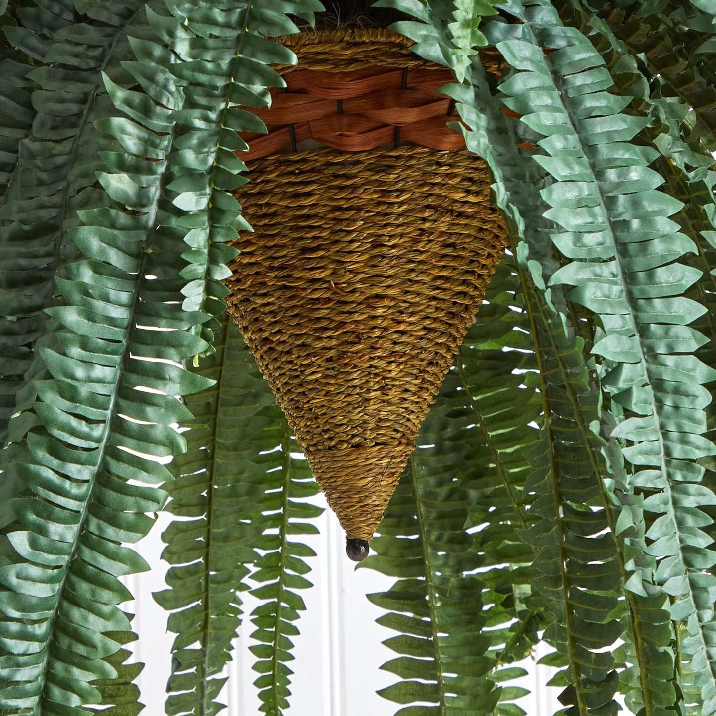 50in. Giant Boston Fern Artificial Plant in Hanging Cone
