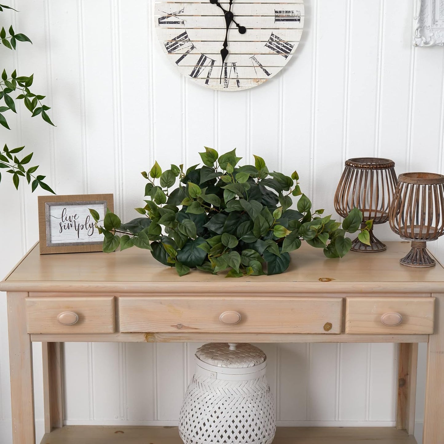 31in. Philodendron Artificial Ledge Plant