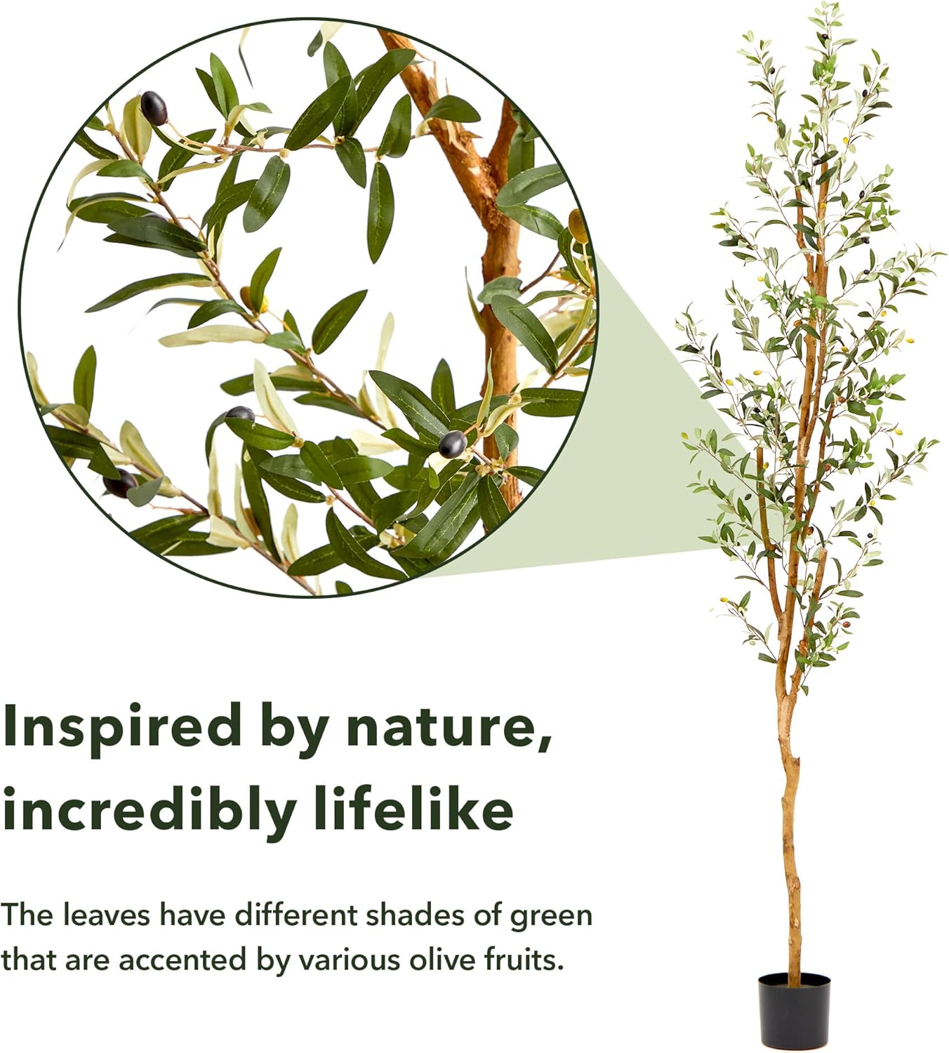 82” Olive Artificial Silk Trees Green