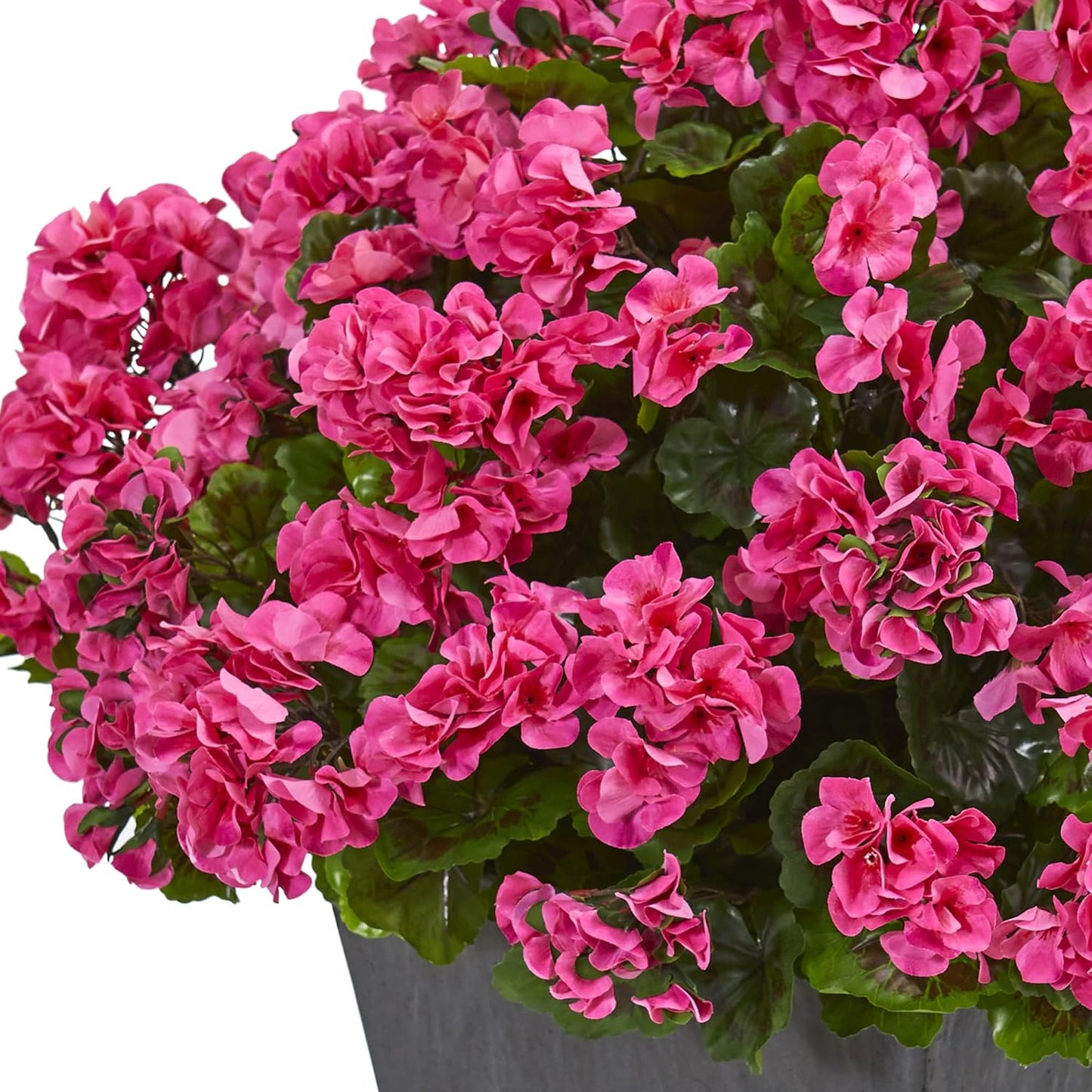 Geranium Artificial Plant in Slate Planter UV Resistant (Indoor/Outdoor) No50
