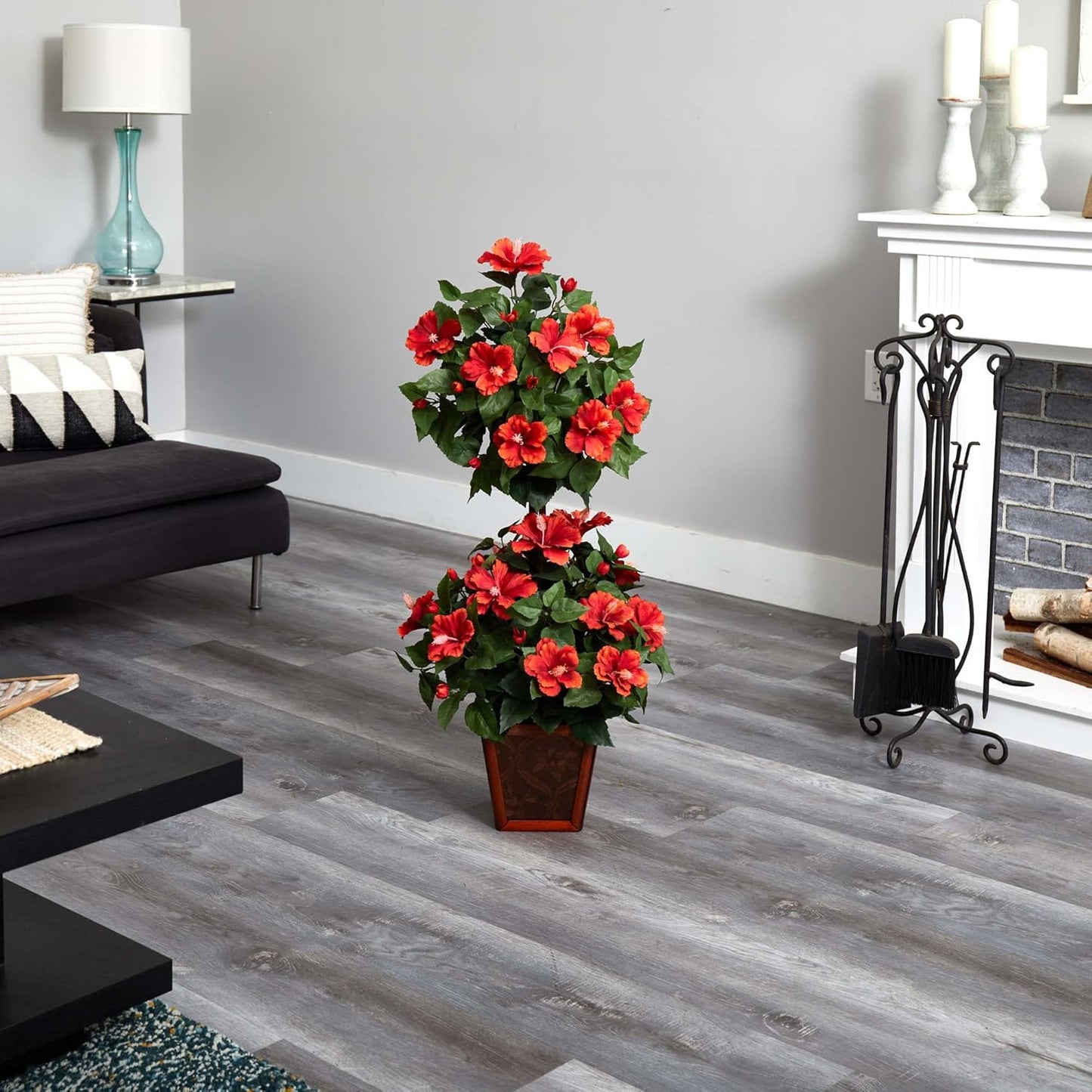 39in. Hibiscus Topiary