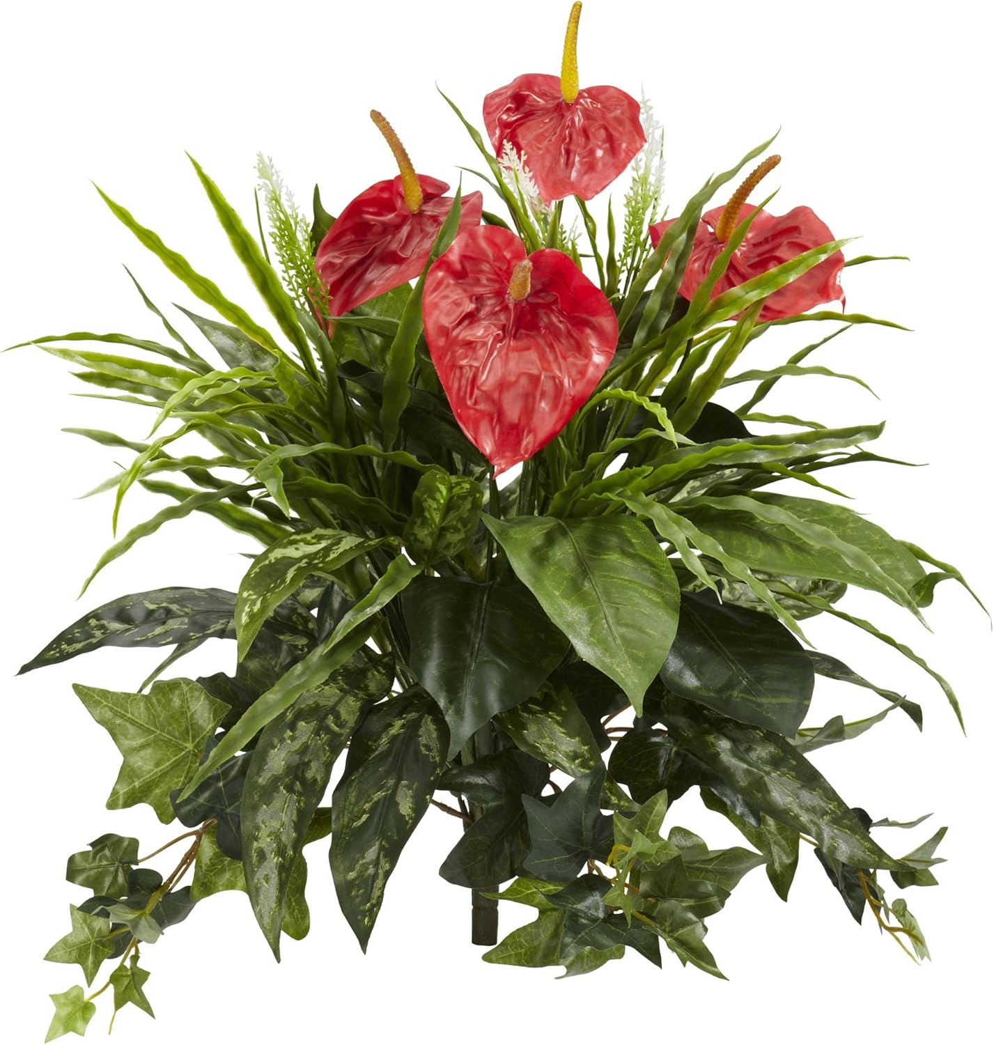 24in. Mixed Anthurium Artificial Plant (Set of 2)
