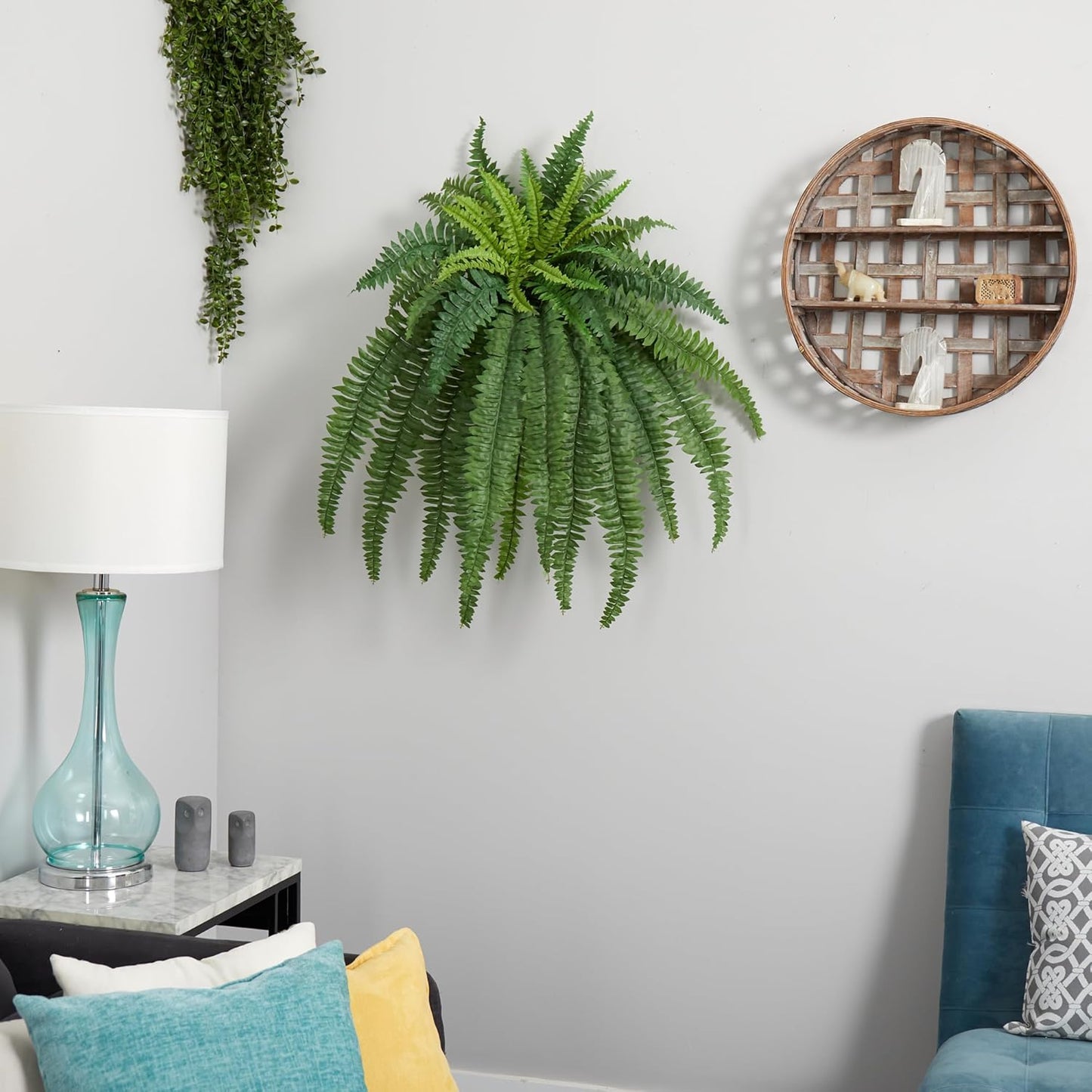 35” Boston Fern Artificial (Set of 2) Silk Plants Green No50