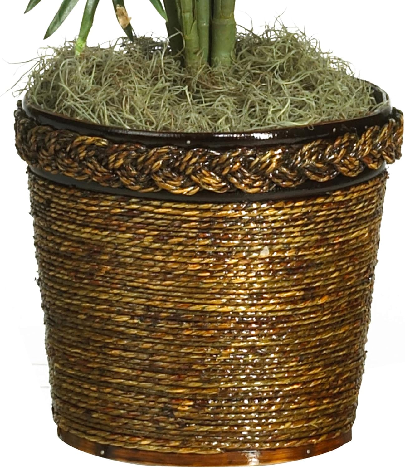 5263-0308 56in. Areca Palm Silk Tree with Basket, Green,30" x 32" x 56"