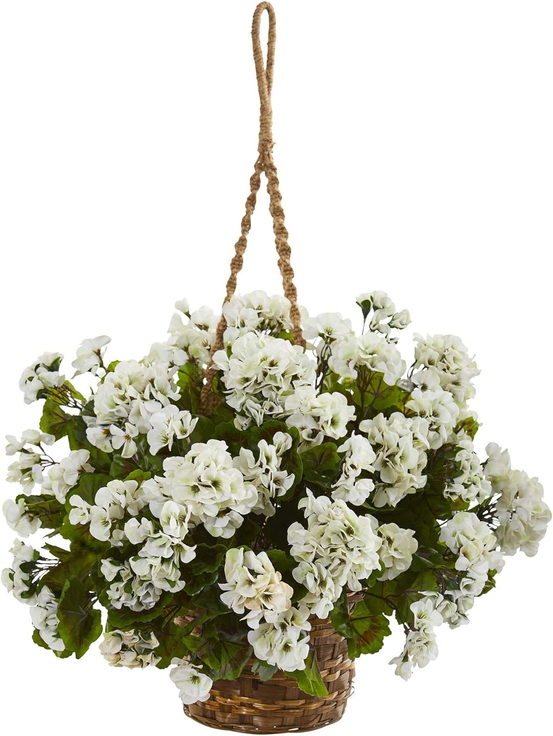 Geranium Hanging Basket Artificial Plant UV Resistant (Indoor/Outdoor)