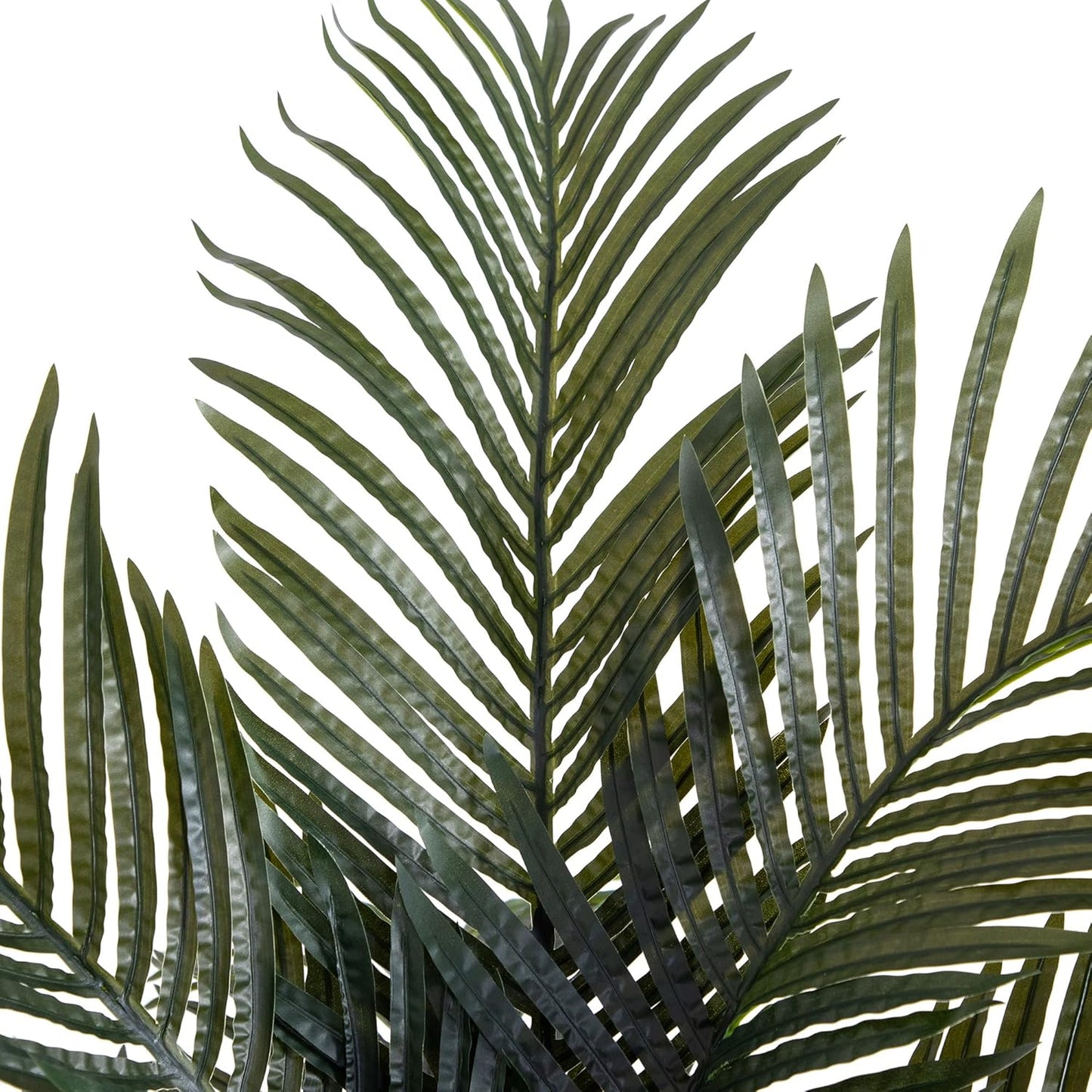 6ft Golden Cane Palm Tree, Artificial Double Stalk with Lifelike Leaves, Bendable Branches, Includes Nursery Planter, Ideal for Indoor