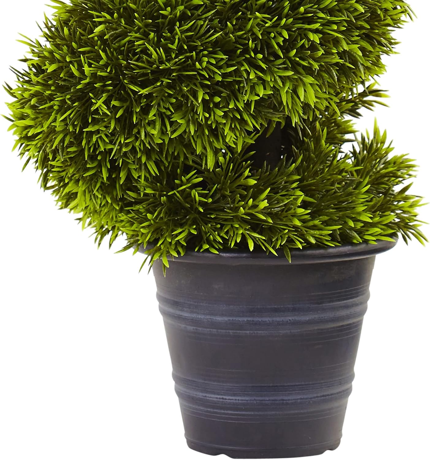 3ft. Grass Spiral Topiary with Deco Planter, Green