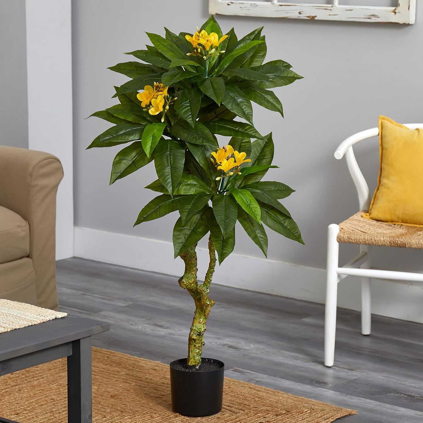 4ft. Plumeria Artificial Tree UV Resistant (Indoor/Outdoor)