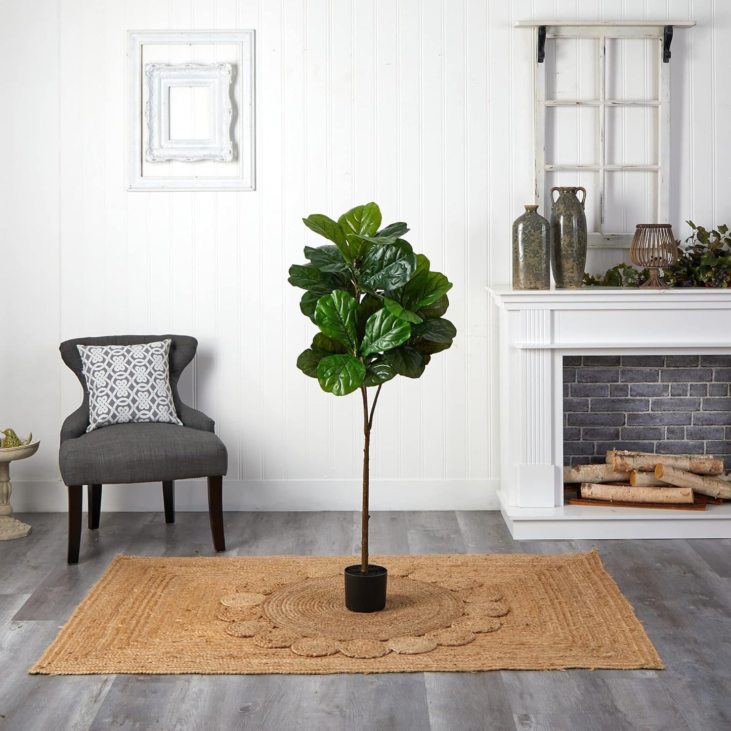 54in. Fiddle Leaf Artificial Tree (Real Touch)