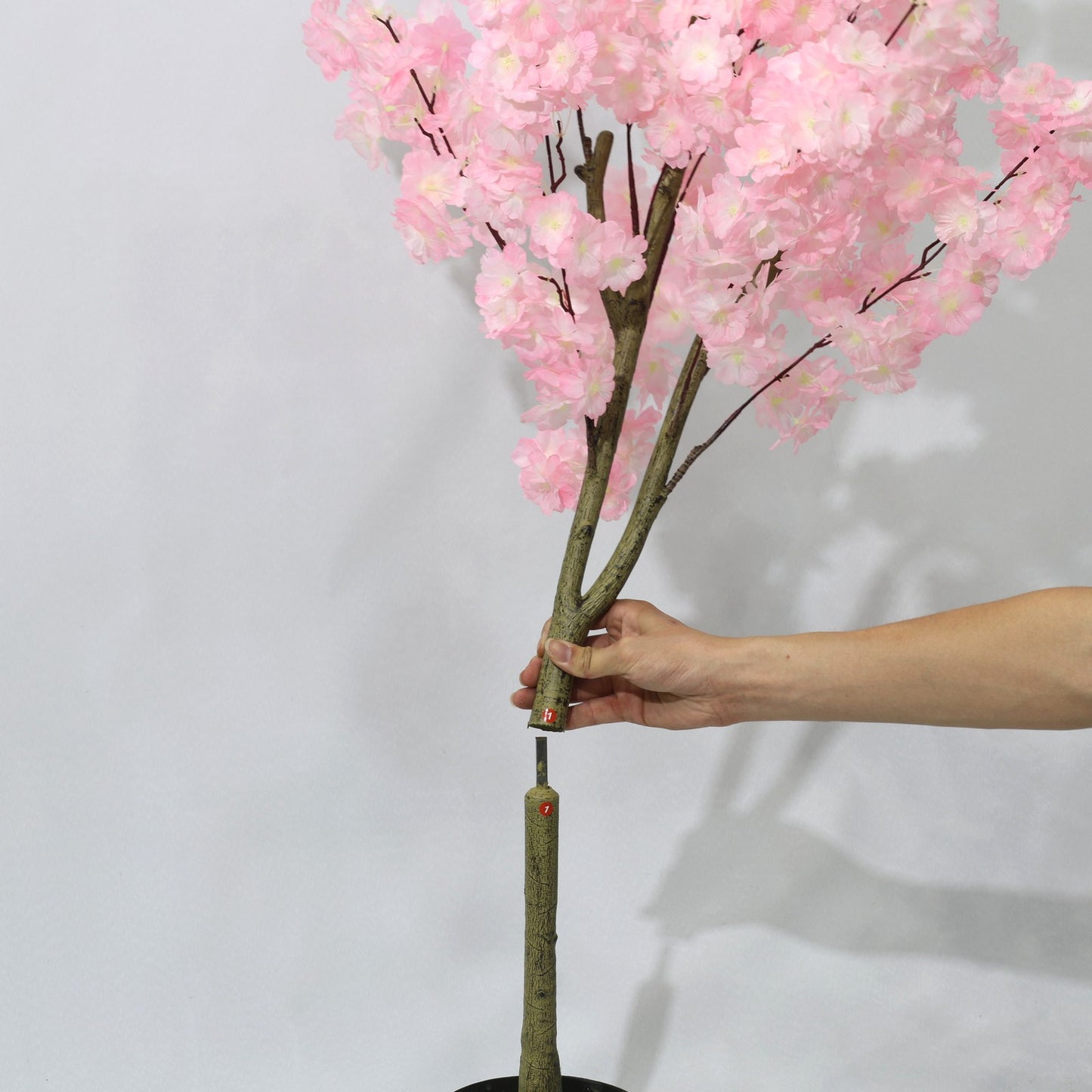 120cm Potted Pink Cherry Blossom Tree Artificial Flowers Plant