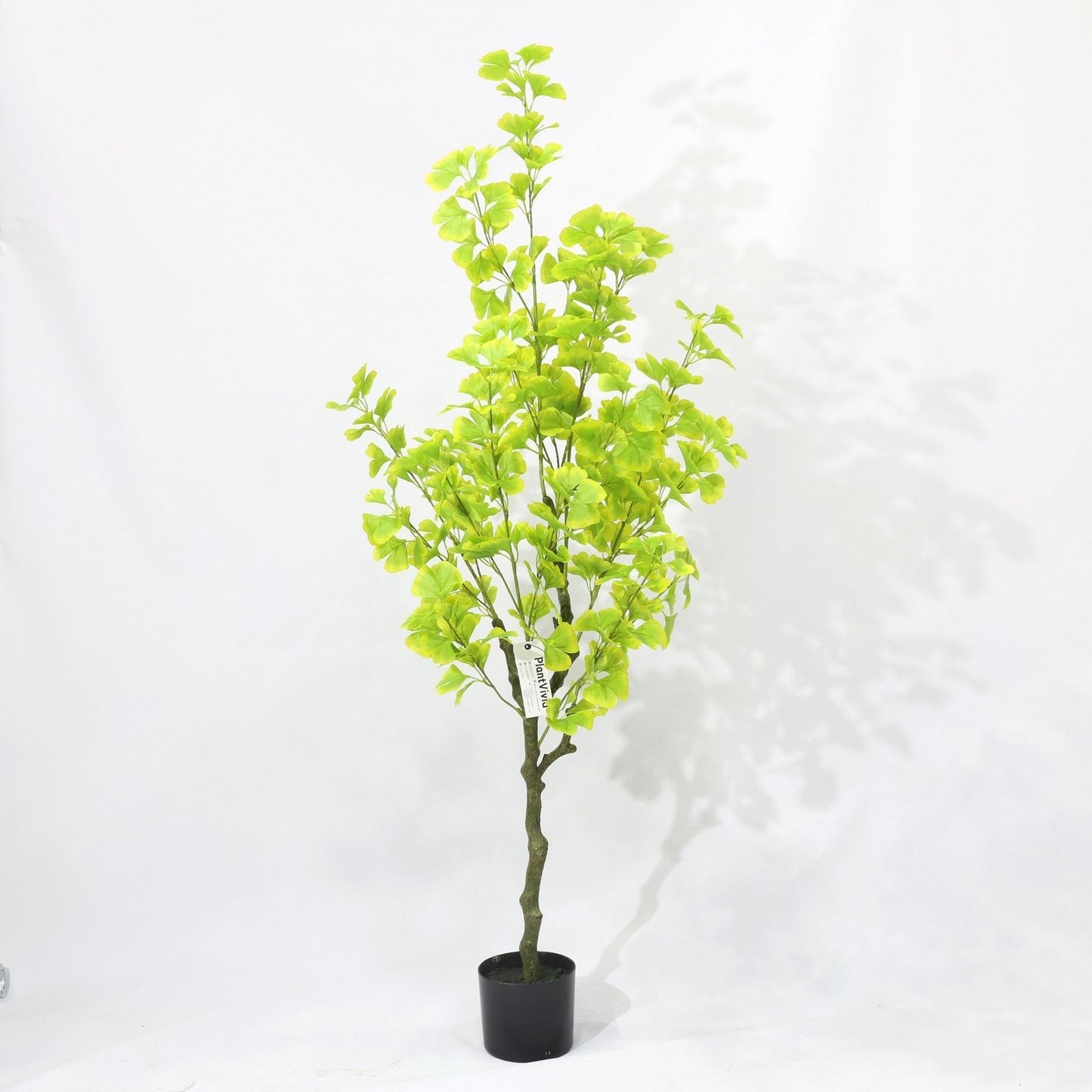 150cm Green Potted Artificial Ginkgo Plant Green leaves Lifelike