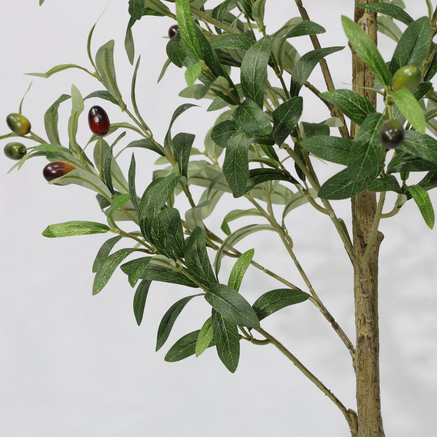 120cm Green Faux Olive tree Dual Canopy Artificial Olive Tree Potted